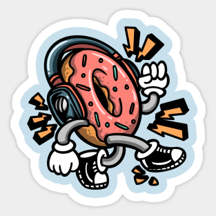 funny donuts cartoon Sticker